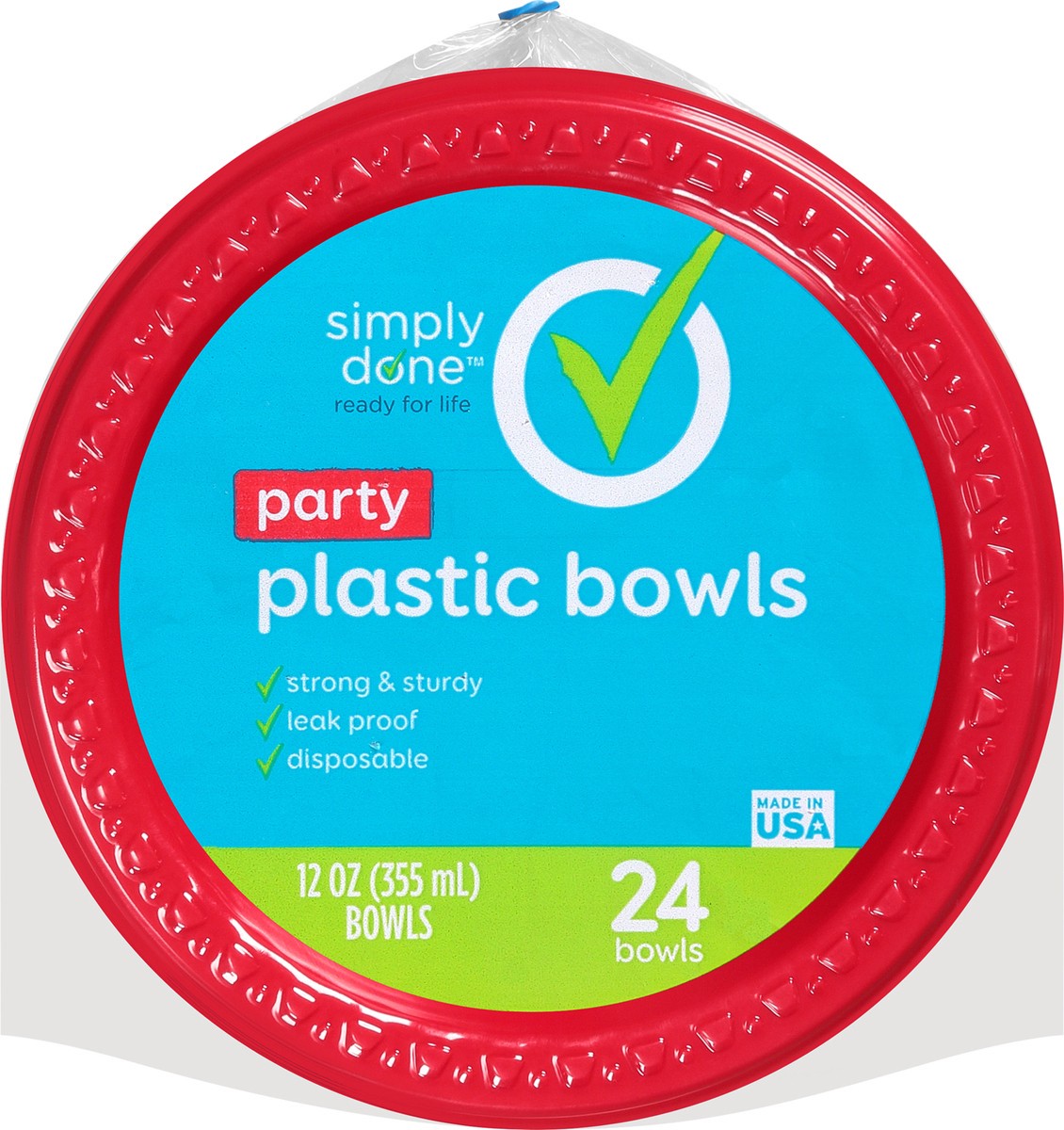 slide 6 of 7, Simply Done 12 Ounce Party Plastic Bowls 24 ea, 24 ct