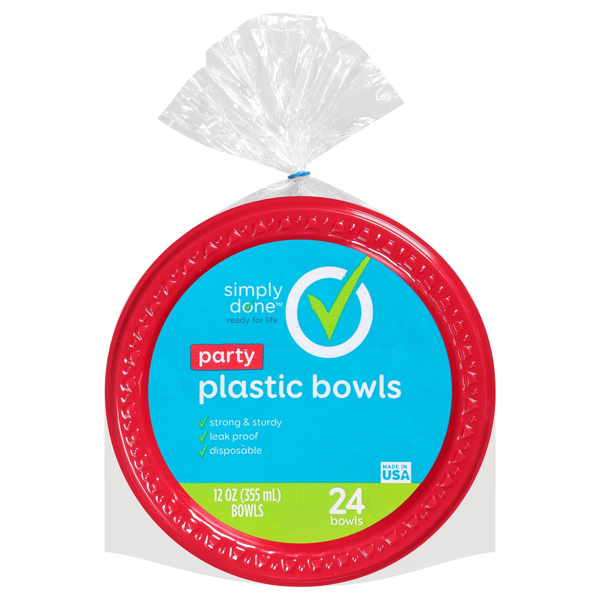 slide 1 of 7, Simply Done 12 Ounce Party Plastic Bowls 24 ea, 24 ct