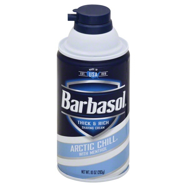 slide 1 of 1, Barbasol Thick & Rich Shaving Cream Artic Chill, 10 oz