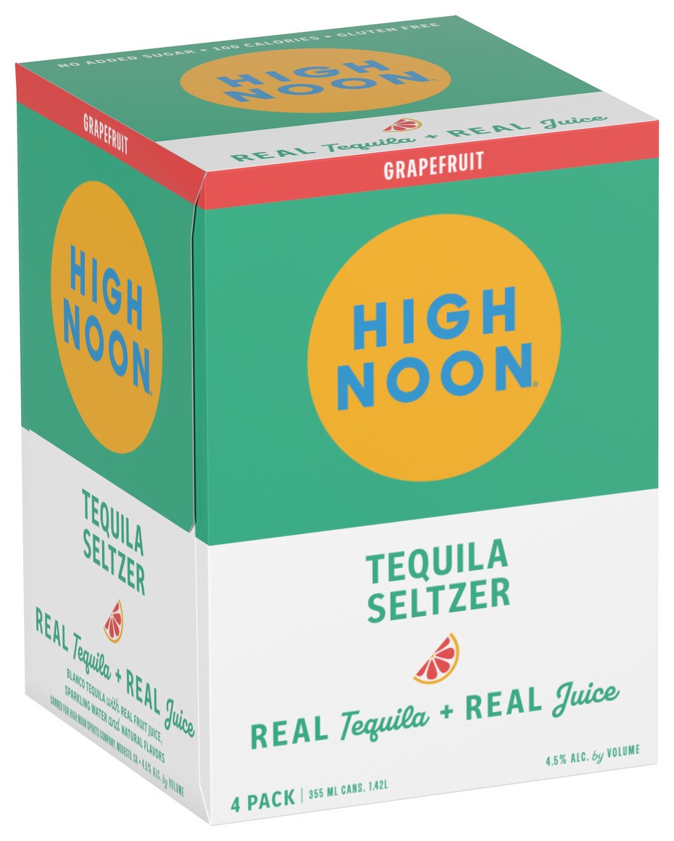slide 2 of 2, High Noon Tequila Grapefruit, 4 ct