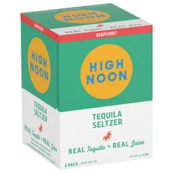 High Noon Grapefruit Tequila Hard Seltzer 355ml Can 4 Pack