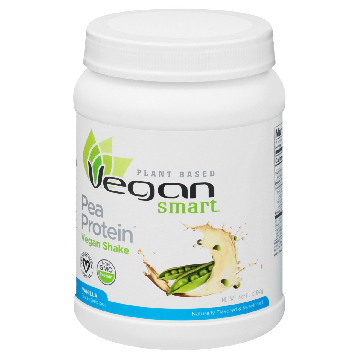 slide 11 of 13, Vegan Smart Naturade Vanilla Pea Protein Powder, 19.6 oz