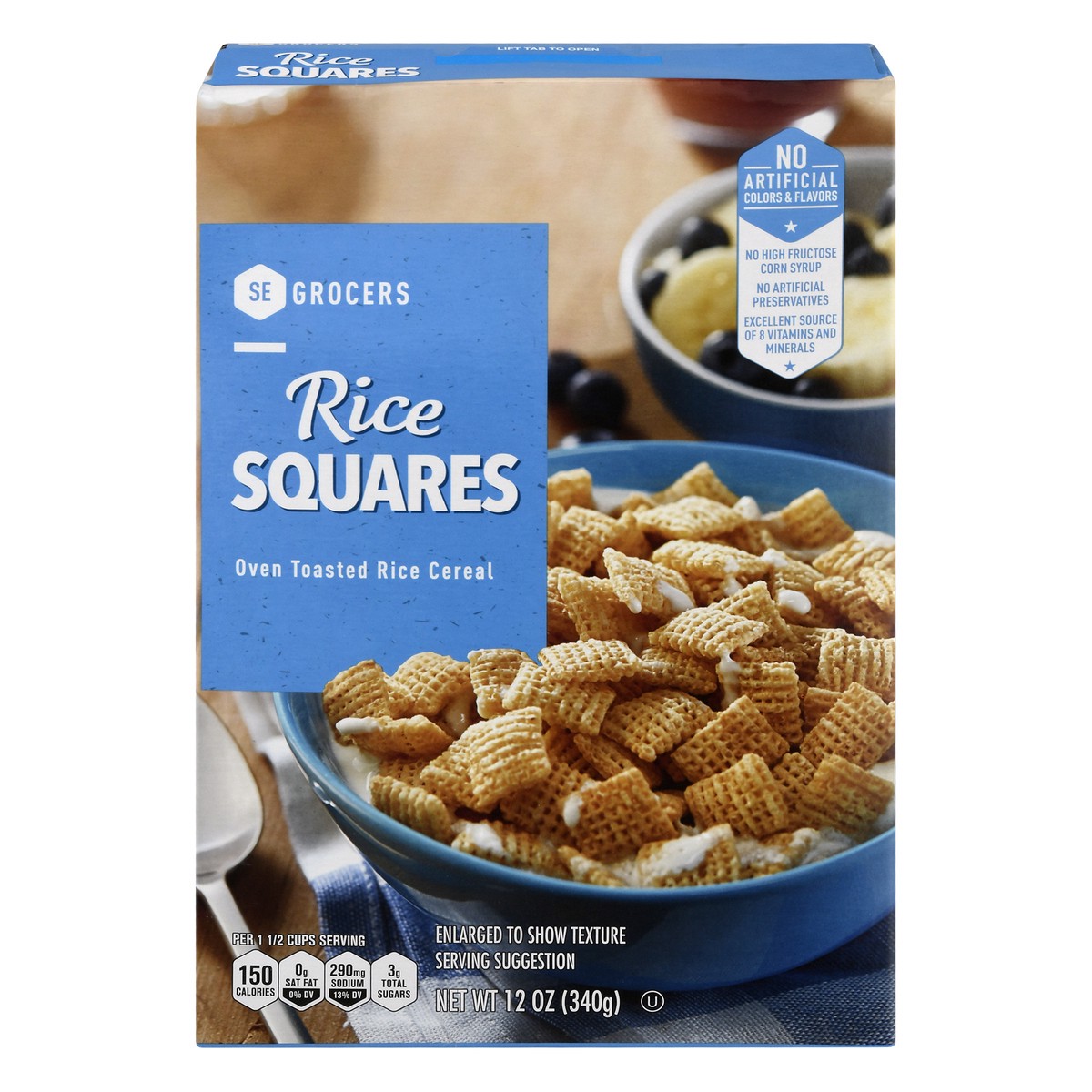 slide 1 of 10, SE Grocers Oven Toasted Rice Cereal Rice Squares, 12 oz