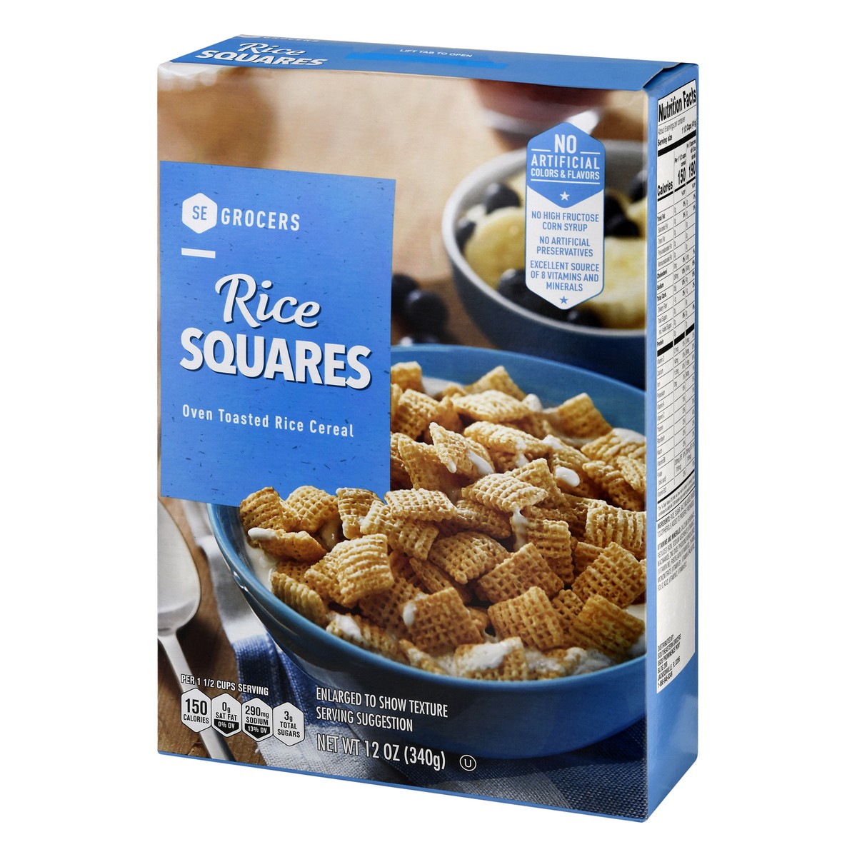 slide 10 of 10, SE Grocers Oven Toasted Rice Cereal Rice Squares, 12 oz