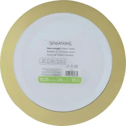 Creative Converting Gold Rim Banquet Plate, 10ct.