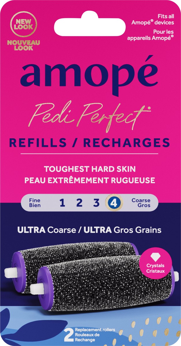 slide 3 of 3, Amope Pedi Perfect Wet & Dry Rechargeable Foot File Refills, 2 Count, Regular Coarse, 2 ct