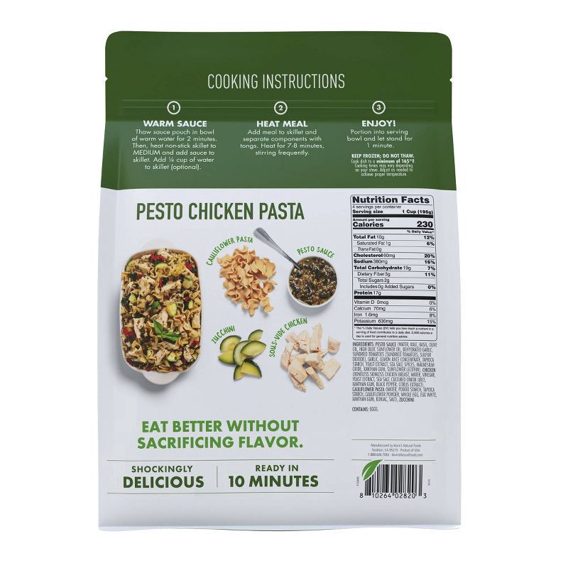 slide 3 of 4, Kevin's Natural Foods Pesto Chicken Pasta Family Size 28 oz, 28 oz