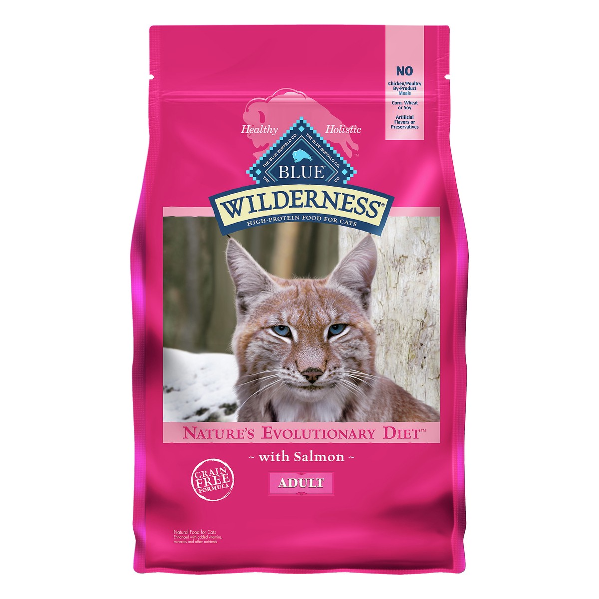 slide 5 of 8, Blue Buffalo Blue Wilderness Adult Nature''s Evolutionary Diet with Salmon Food for Cats 4 lb, 4 lb