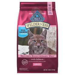 Blue Buffalo Blue Wilderness Adult Nature''s Evolutionary Diet with Salmon Food for Cats 4 lb