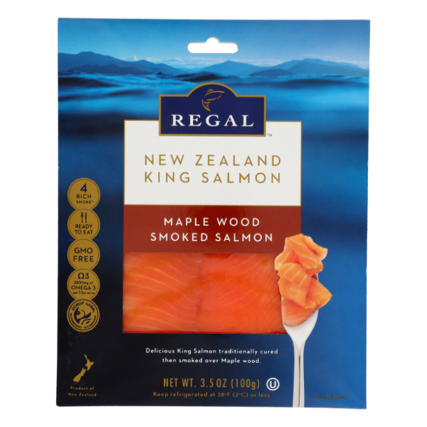 slide 1 of 1, Regal King Salmon Regal New Zealand King Salmon Maple Wood Smoked Salmon, 1 ct