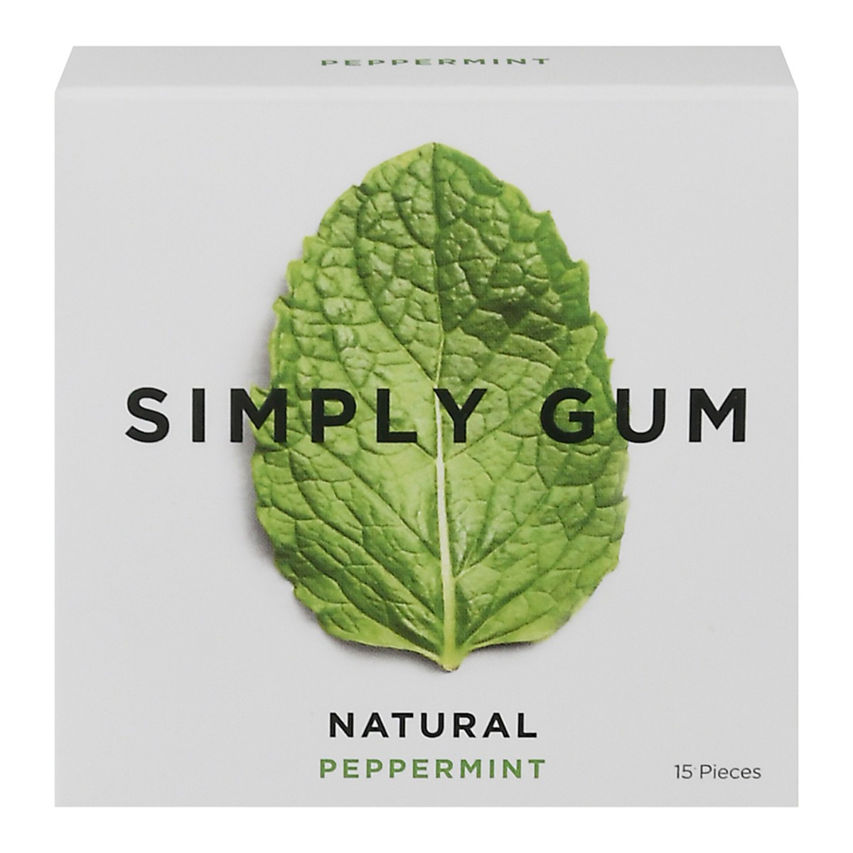 slide 1 of 9, Simply Gum Natural Peppermint 15 Pieces, 15 ct