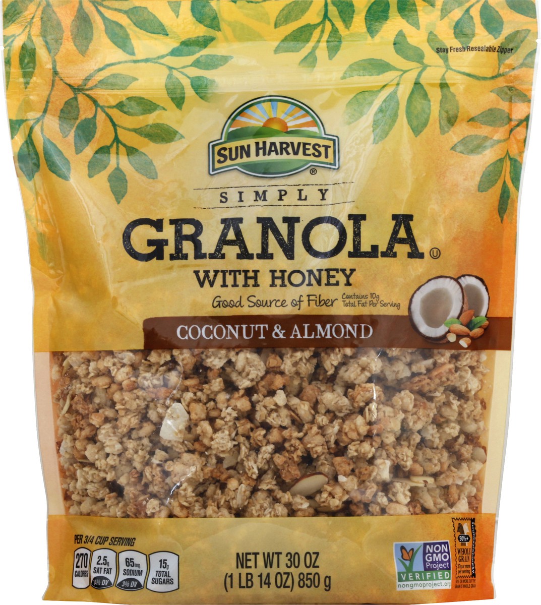 slide 13 of 13, Sun Harvest Coconut Almond Granola, 30 oz