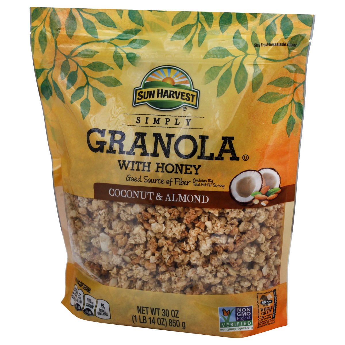 slide 5 of 13, Sun Harvest Coconut Almond Granola, 30 oz