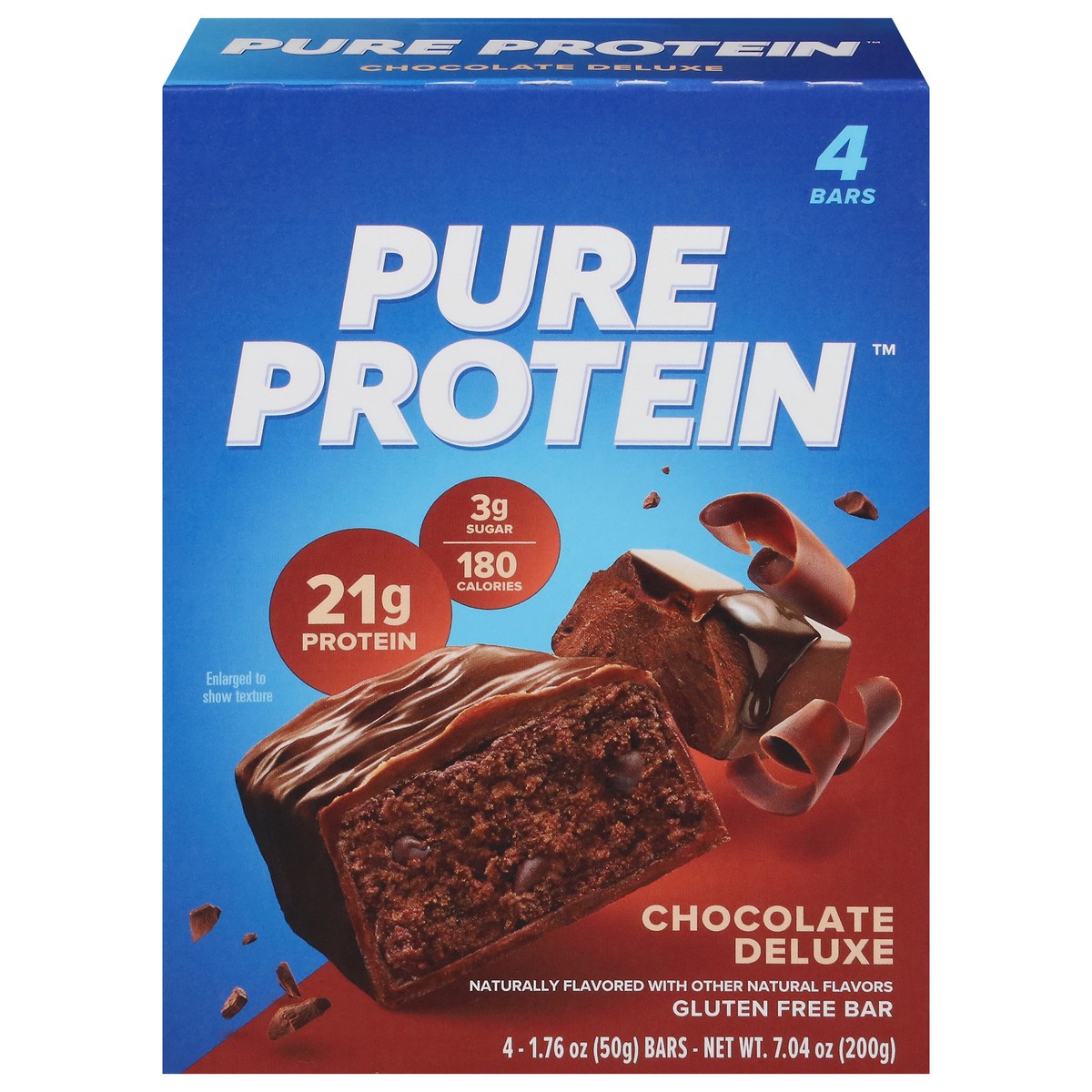 slide 5 of 16, Pure Protein Bars, High Protein, Nutritious Snack, Chocolate Deluxe, 21g Protein, 4 Count - 4 ct, 4 ct
