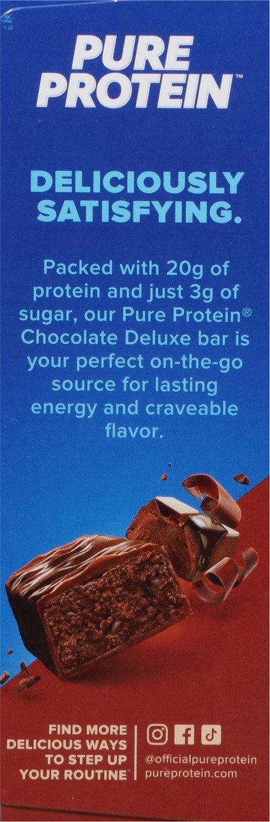 slide 13 of 16, Pure Protein Bars, High Protein, Nutritious Snack, Chocolate Deluxe, 21g Protein, 4 Count - 4 ct, 4 ct