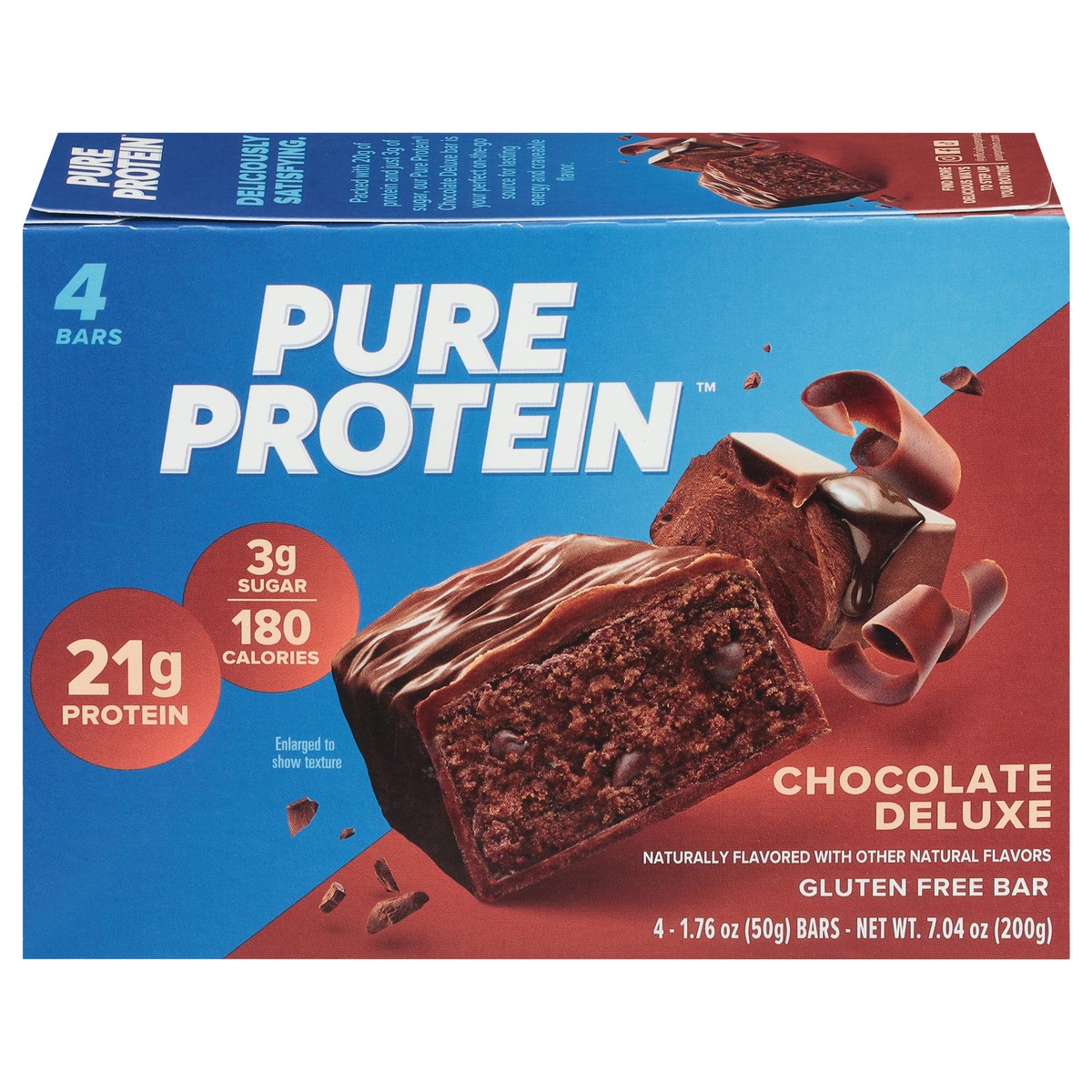 slide 14 of 16, Pure Protein Bars, High Protein, Nutritious Snack, Chocolate Deluxe, 21g Protein, 4 Count - 4 ct, 4 ct