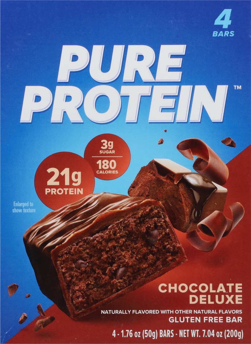 slide 3 of 16, Pure Protein Bars, High Protein, Nutritious Snack, Chocolate Deluxe, 21g Protein, 4 Count - 4 ct, 4 ct