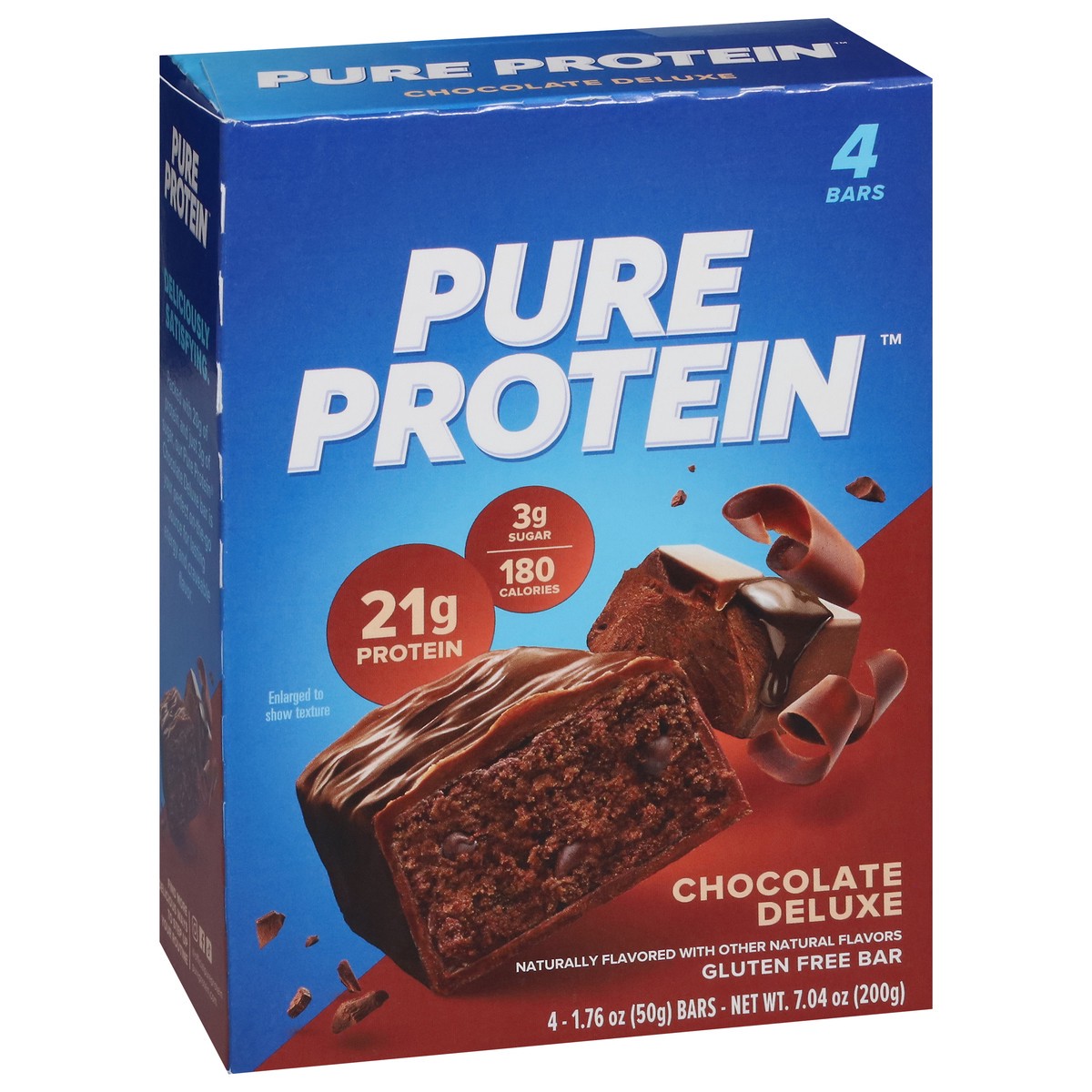 slide 10 of 16, Pure Protein Bars, High Protein, Nutritious Snack, Chocolate Deluxe, 21g Protein, 4 Count - 4 ct, 4 ct