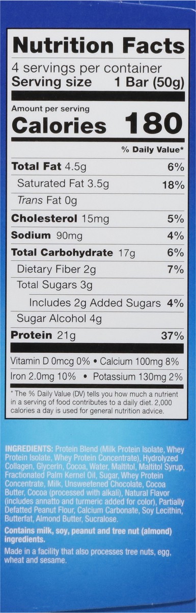 slide 15 of 16, Pure Protein Bars, High Protein, Nutritious Snack, Chocolate Deluxe, 21g Protein, 4 Count - 4 ct, 4 ct
