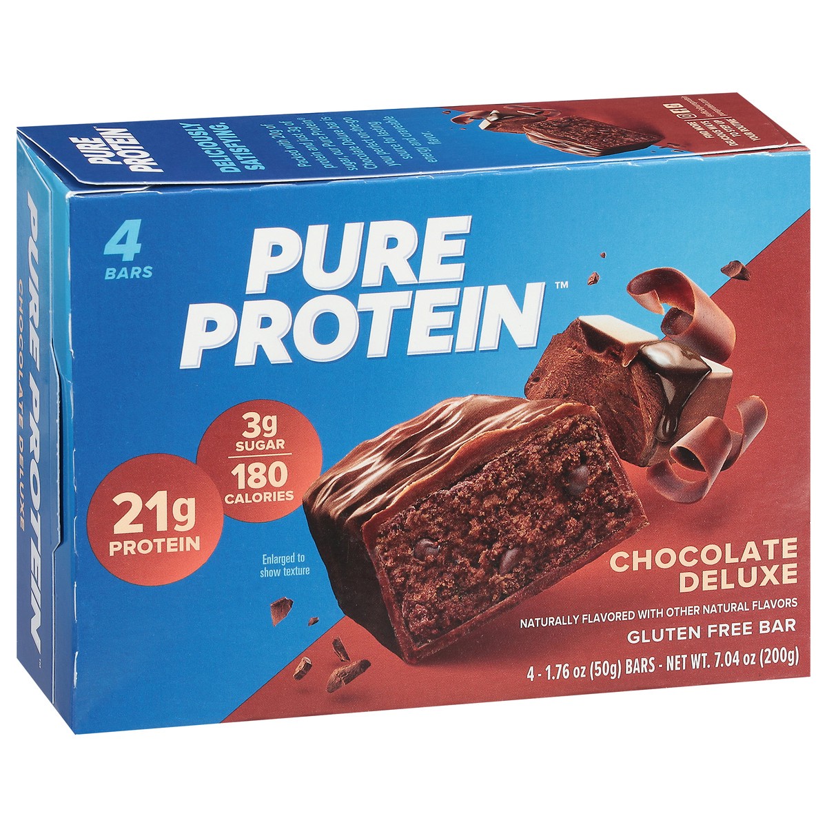 slide 12 of 16, Pure Protein Bars, High Protein, Nutritious Snack, Chocolate Deluxe, 21g Protein, 4 Count - 4 ct, 4 ct