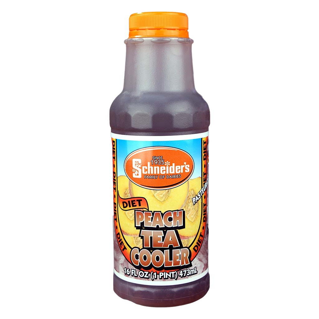 slide 1 of 1, SCHNEIDER VALLY DAIRY Diet Peach Tea - 16 oz, 16 oz