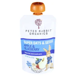 Peter Rabbit Organics Super Oats & Seeds Apple & Blueberry Fruit Puree 4 oz