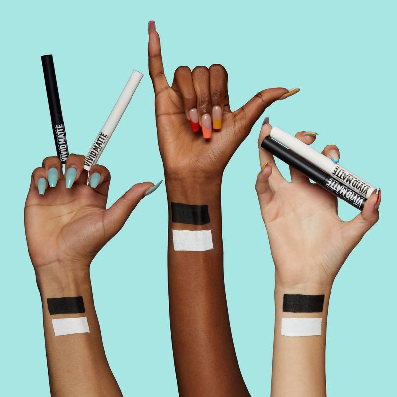 slide 8 of 9, NYX Professional Makeup Vivid Matte Liquid Eyeliner - White - 0.06 fl oz, 0.06 fl oz