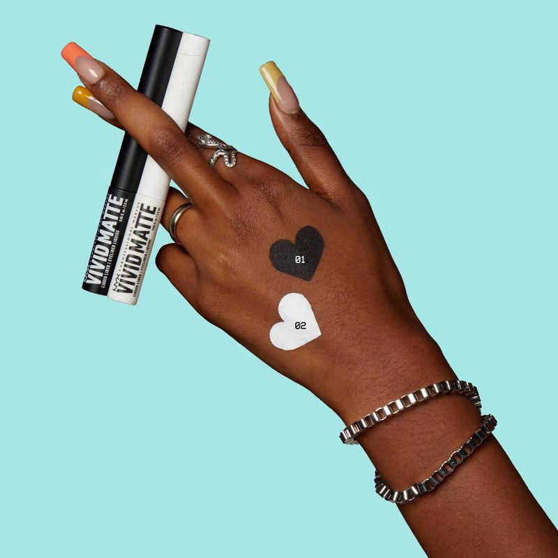 slide 4 of 9, NYX Professional Makeup Vivid Matte Liquid Eyeliner - White - 0.06 fl oz, 0.06 fl oz