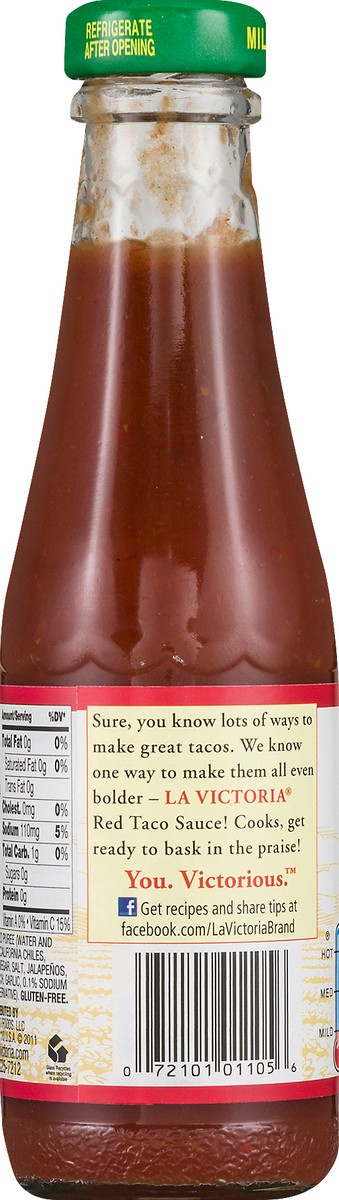 slide 7 of 13, La Victoria Red Mild Taco Sauce 8 oz, 8 oz