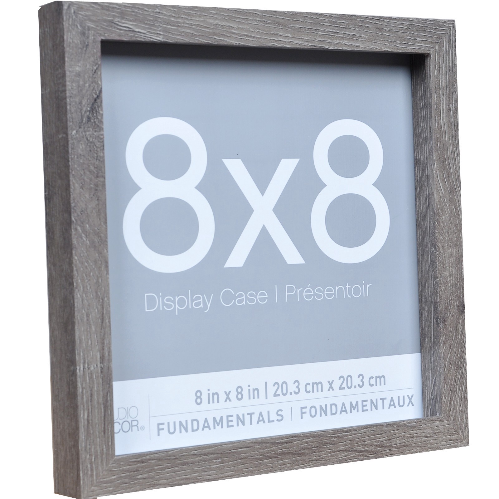 slide 2 of 4, 3 Pack Fundamentals 8" X 8" Gray Shadow Boxes By Studio Decor, 8 in x 8 in