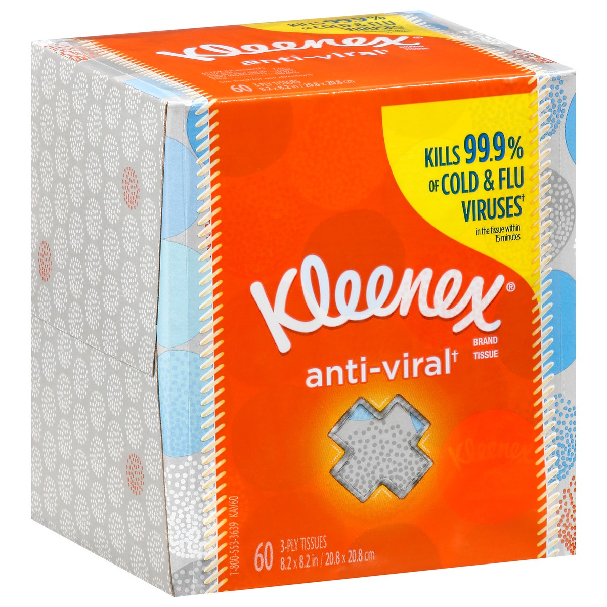 slide 12 of 12, Kleenex Anti Viral Facial Tissue Upright, 60 ct