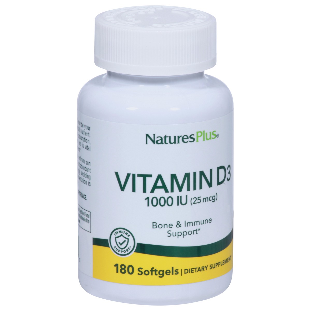 slide 5 of 9, Nature's Plus Natures Plus Vitamin D 1000 IU Softgels, 180 ct