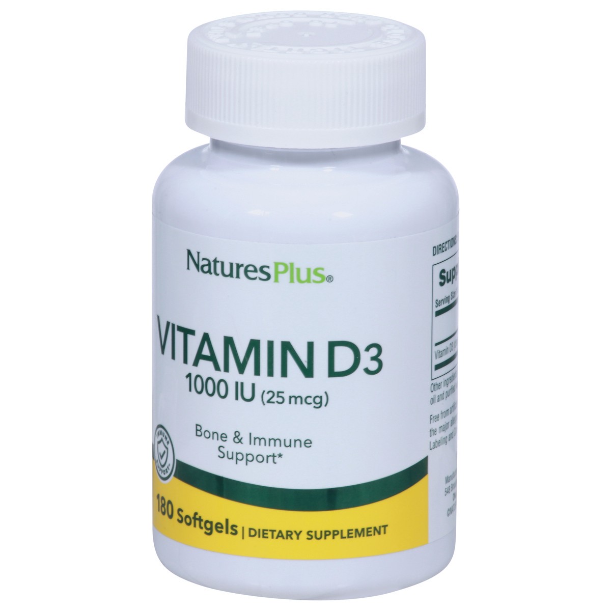 slide 7 of 9, Nature's Plus Natures Plus Vitamin D 1000 IU Softgels, 180 ct