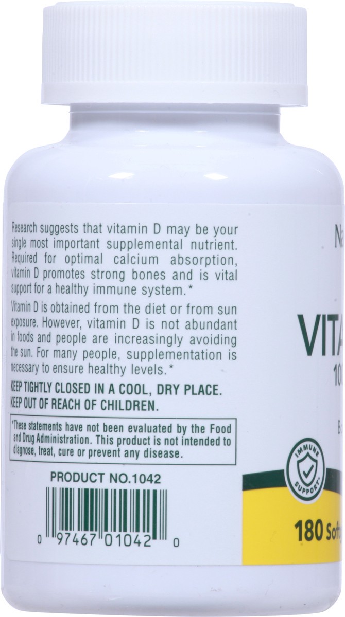 slide 6 of 9, Nature's Plus Natures Plus Vitamin D 1000 IU Softgels, 180 ct