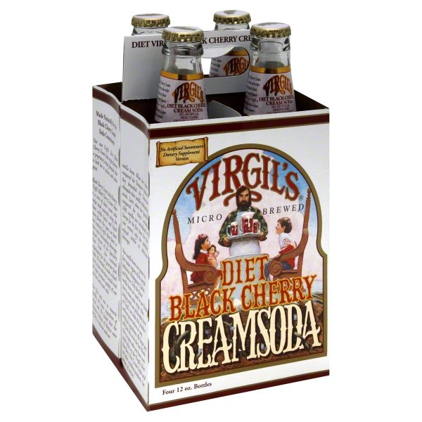 slide 1 of 1, Virgil's Diet Black Cherry Cream Sd, 12 oz