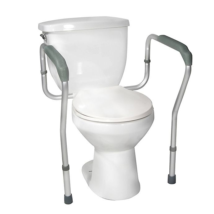 slide 1 of 1, Drive Medical NON BRAND Toilet Safety Frame White, 1 ct