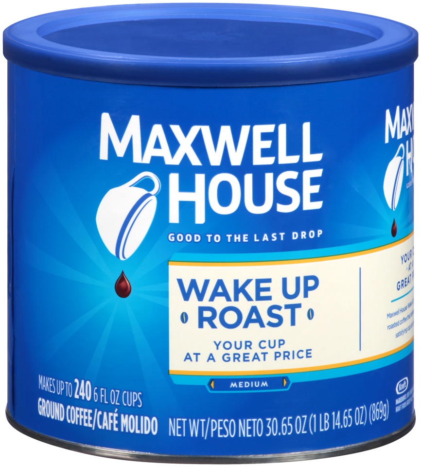 slide 1 of 1, Maxwell House Wake Up Roast Ground Coffee, 30.65 oz