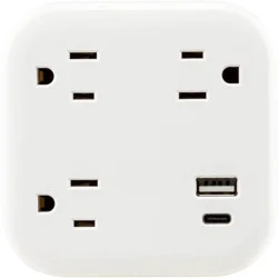 UltraPro 3 Adapter-Spaced Outlets USB-Charging Surge Tap 1 Each