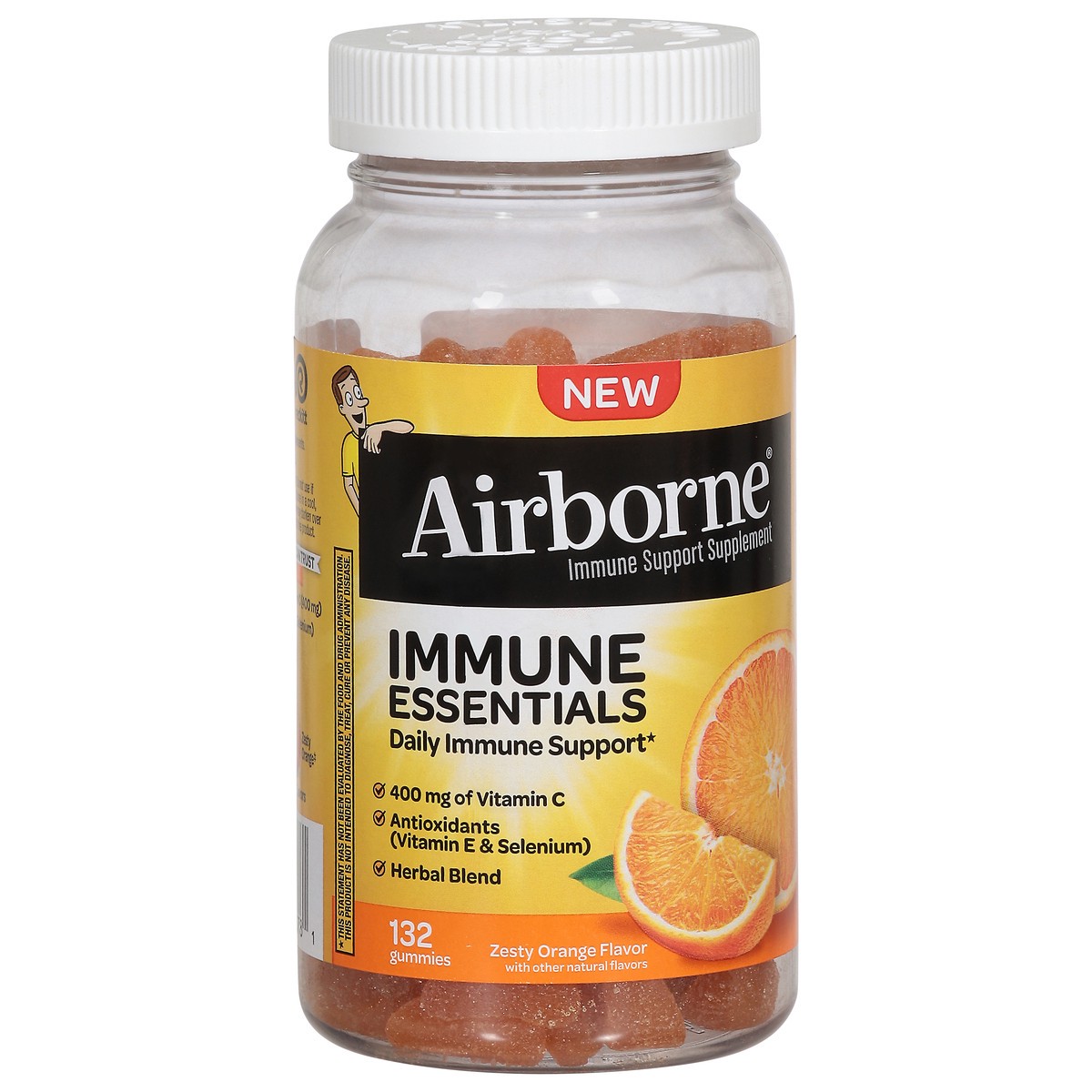 slide 8 of 14, Airborne Zesty Orange Flavor Immune Essentials 132 Gummies, 132 ct