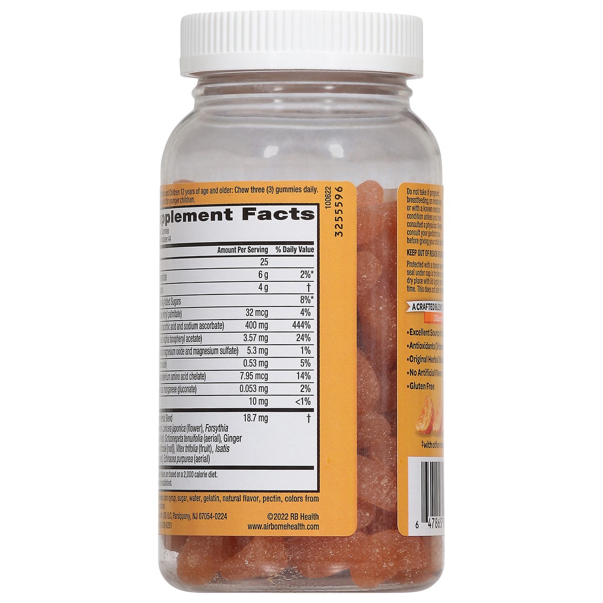 slide 7 of 14, Airborne Zesty Orange Flavor Immune Essentials 132 Gummies, 132 ct