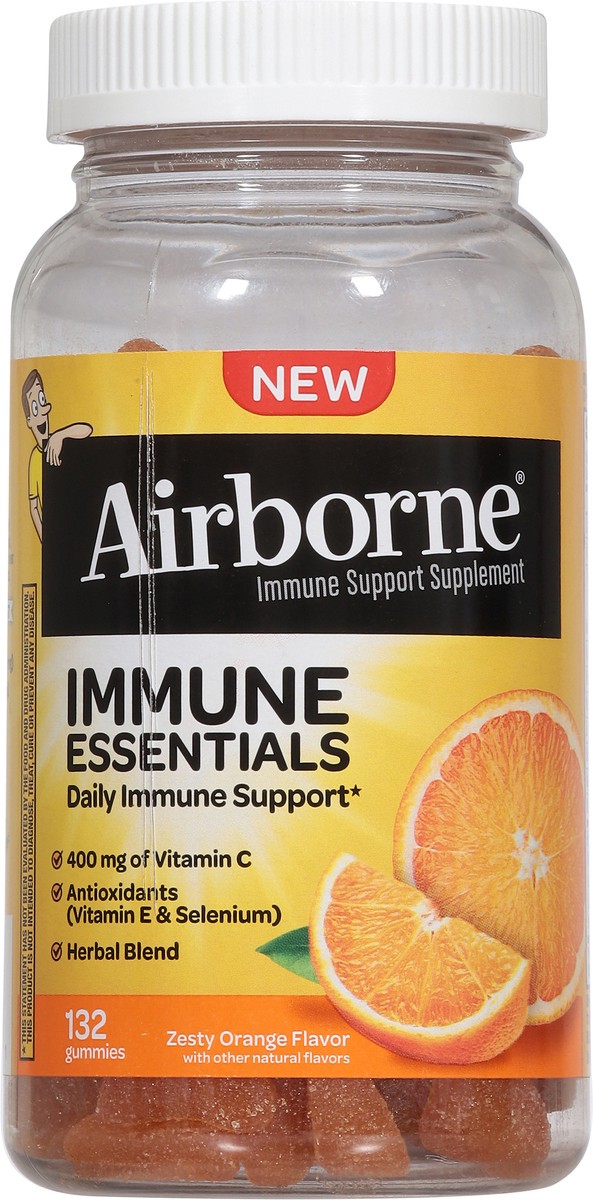 slide 13 of 14, Airborne Zesty Orange Flavor Immune Essentials 132 Gummies, 132 ct