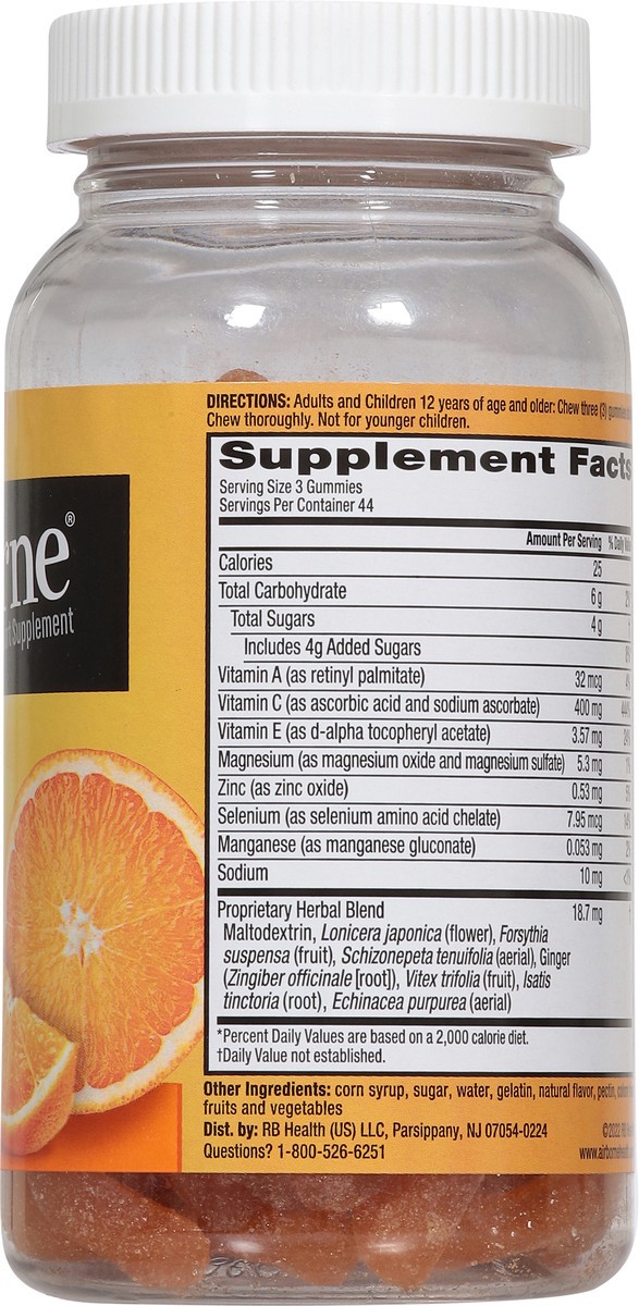 slide 9 of 14, Airborne Zesty Orange Flavor Immune Essentials 132 Gummies, 132 ct