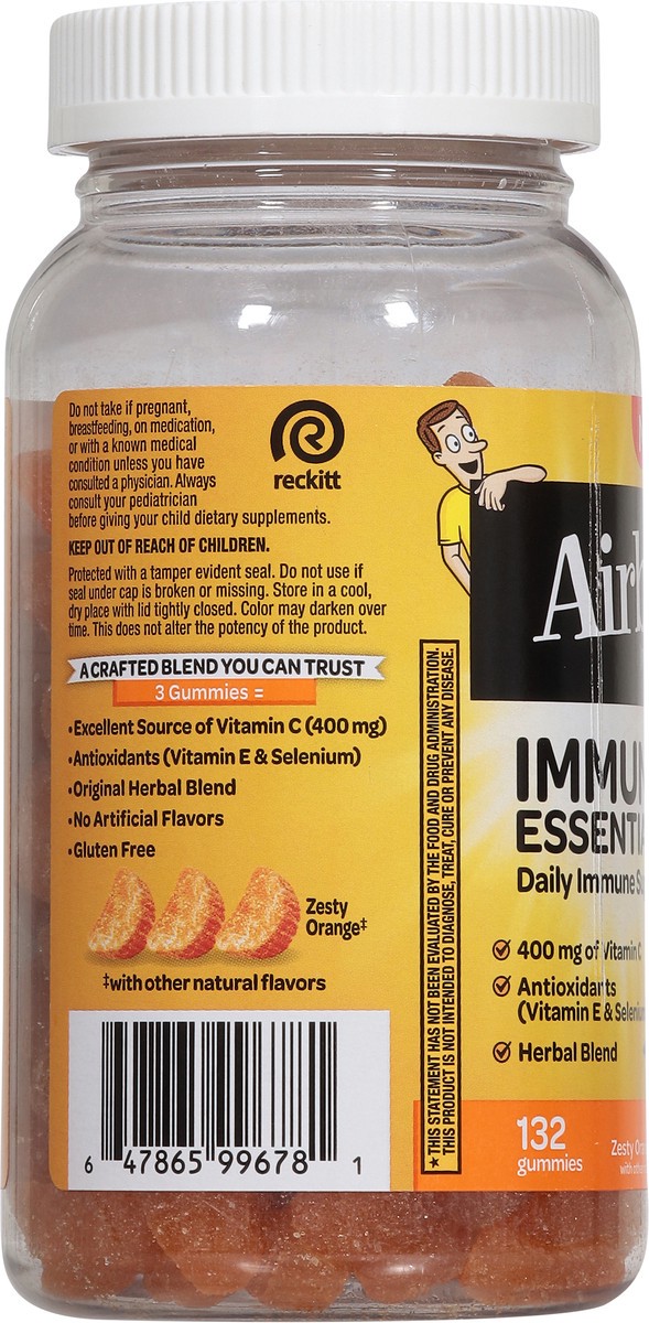 slide 6 of 14, Airborne Zesty Orange Flavor Immune Essentials 132 Gummies, 132 ct