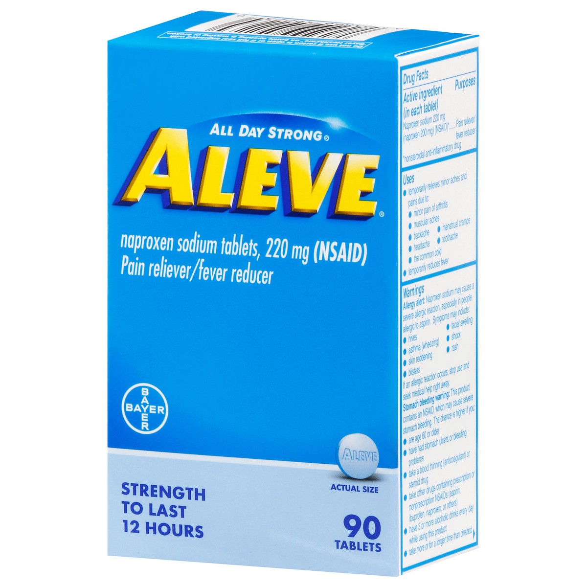 slide 4 of 13, Aleve Pain Relief Naproxen Sodium Tablets, 90 ct