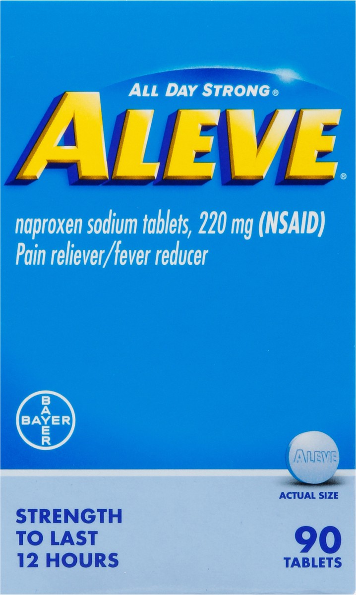 slide 1 of 13, Aleve Pain Relief Naproxen Sodium Tablets, 90 ct