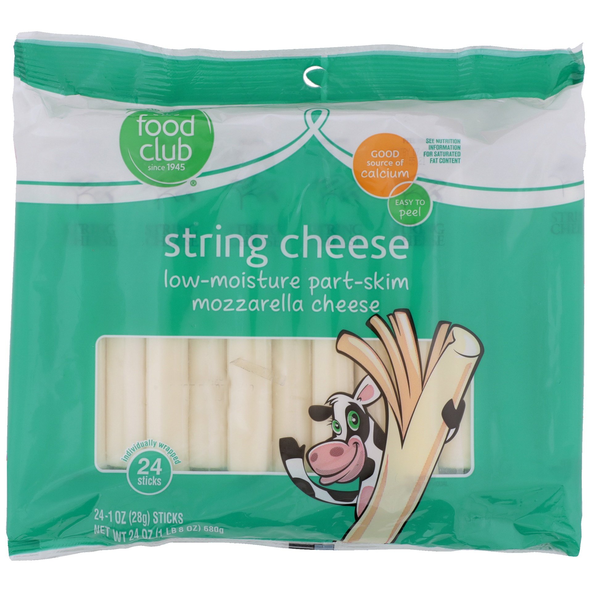 slide 1 of 6, Food Club String Cheese, 24 oz