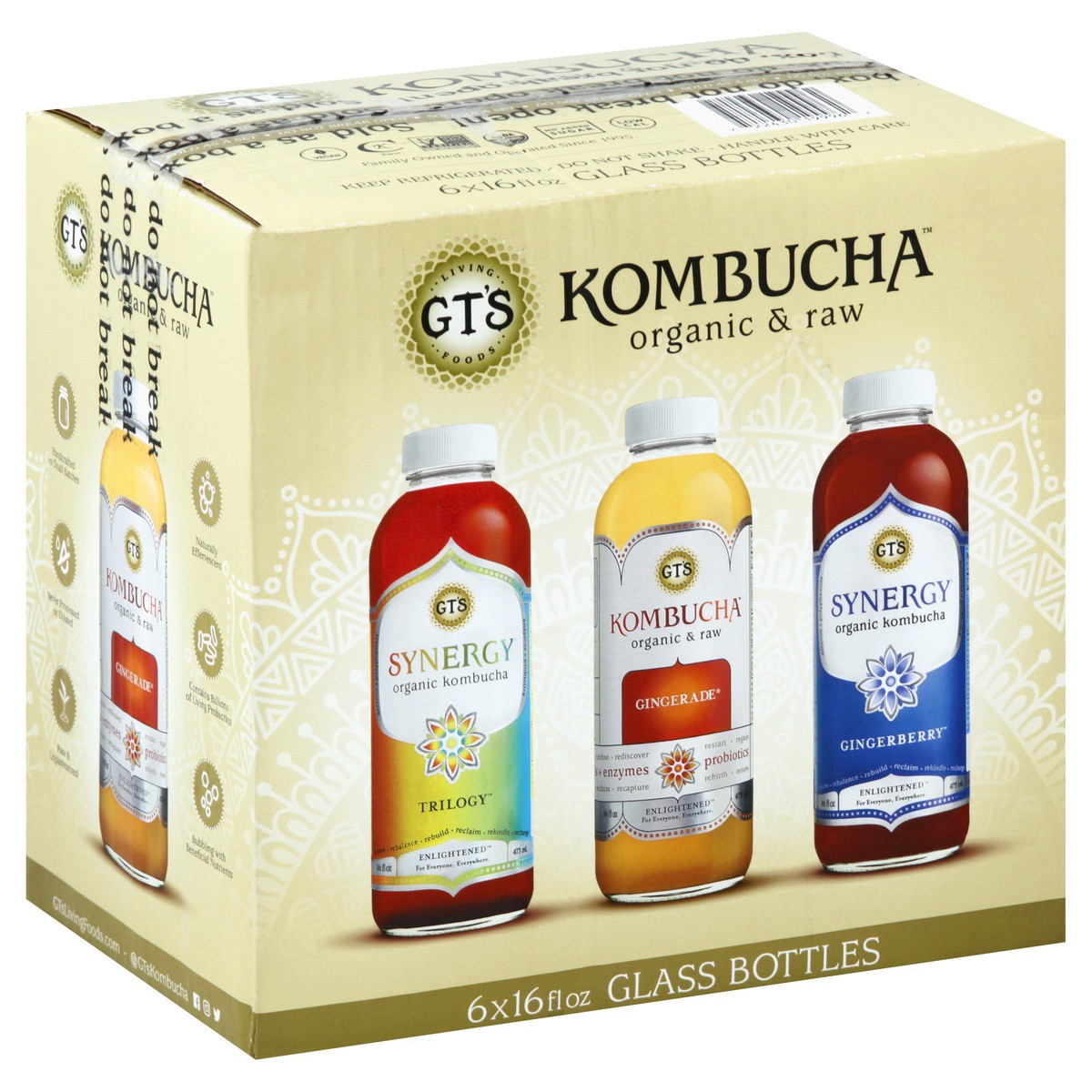 slide 1 of 4, GT's Organic Kombucha Variety - 16 oz, 16 oz