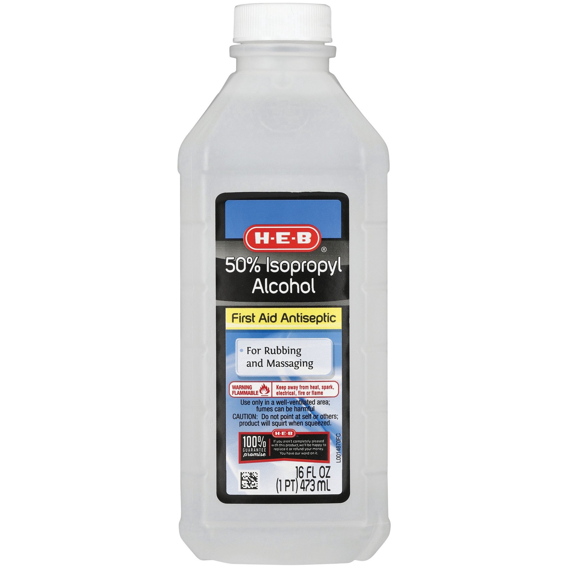 slide 1 of 1, H-E-B 50% Isopropyl Alcohol, 16 oz