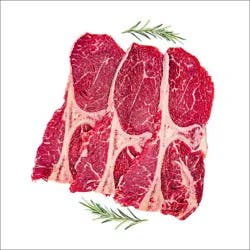 Beef Bone-In Top Chuck Steak Family Pack
