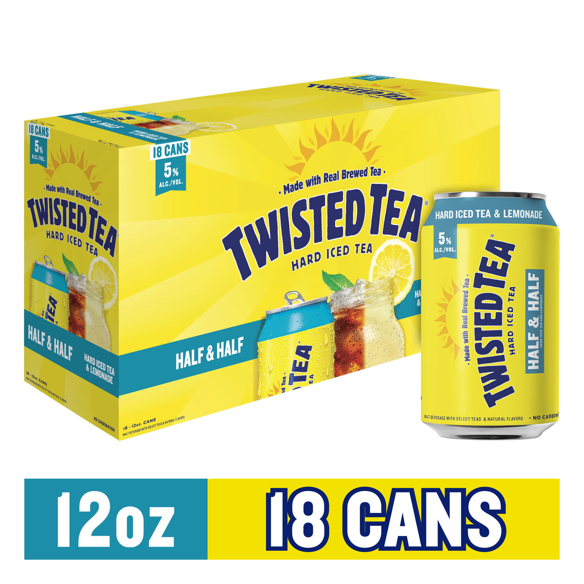 slide 1 of 1, Twisted Tea Half & Half, Hard Iced Tea, 12 oz